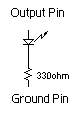 How the LED should be connected to Printer Port